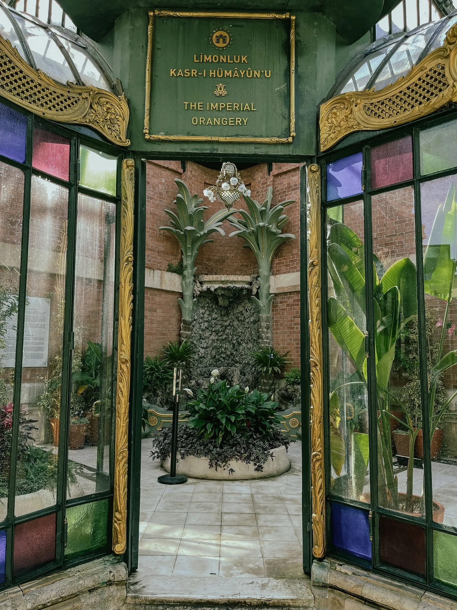 Historic orangery with tall glazed volumes